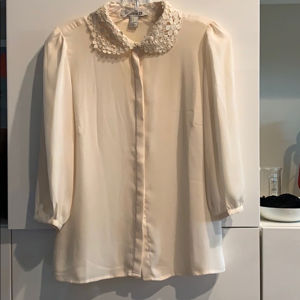 Beautiful Sheer Collared Button Up